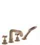 AXOR-HG-AXOR-Citterio-4-Loch-Wannenrandarmatur-mit-Kreuzgriffen-Brushed-Red-Gold-39445310 gallery number 1